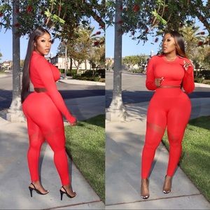 Red Pants and Top Set ✨ prices are cheaper on our site ✨